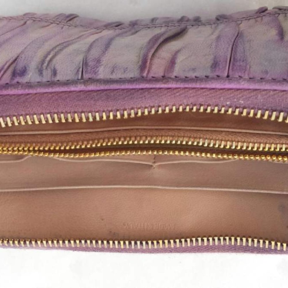 Prada metelasse leather wallet beige pink purple gray ivory blue tiedyed edition - Picture 7 of 12